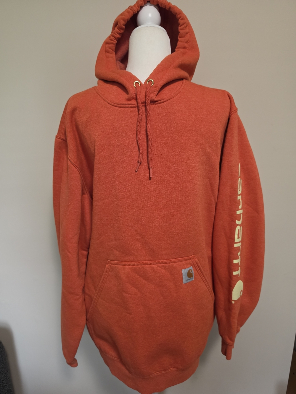 Carhartt K288 Midweight Sleeve Logo Hoodie - Men's Large Loose Fit - Excellent